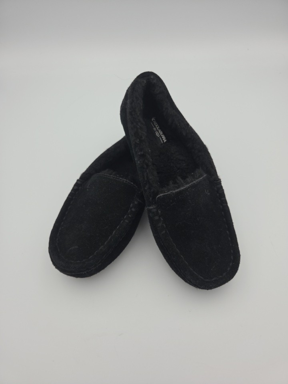 Koolaburra Black Girl's Suede Moccasin Slippers Size 1